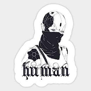 Human cyborg Sticker